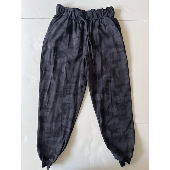 Lululemon Heritage 365 Joggers Pants Women 6 Camo Deap Coal Full Length Pockets - Picture 3 of 10